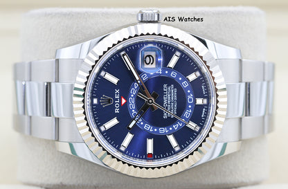 Rolex 326934 Sky-Dweller Stainless Steel Blue Dial Oyster 2021 Box & Papers