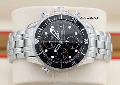 Omega Seamaster Diver 213.30.42.40.01.001 300M Automatic 41.5 Chronograph SS Bracelet B&P