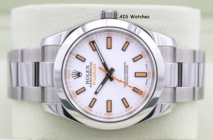 Rolex Milgauss 116400 White Dial V Serial Box & Papers