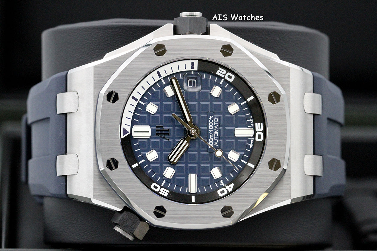 Audemars Piguet 15720ST Royal Oak Offshore Diver Blue Dial 42MM Box & Papers