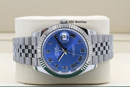 Rolex Datejust 41MM 126334 Blue Roman Dial Jubilee 2025 Box & Papers
