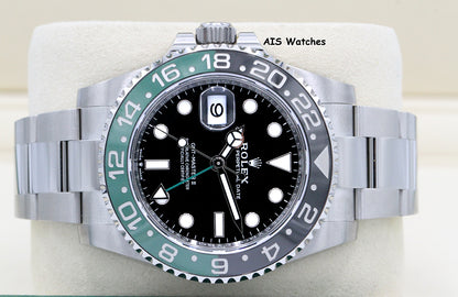 BNIB Rolex GMT Master II 126720VTNR Sprite Lefty Oyster Black / Green B&P