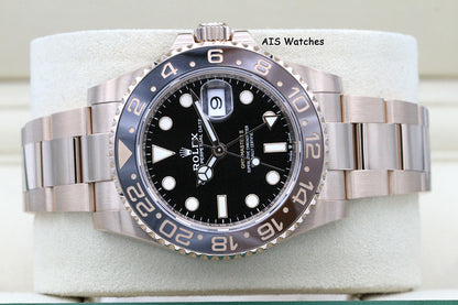 Rolex 126715 CHNR GMT Master II 18K Rose Gold RootBeer Ceramic 2023 Box & Papers