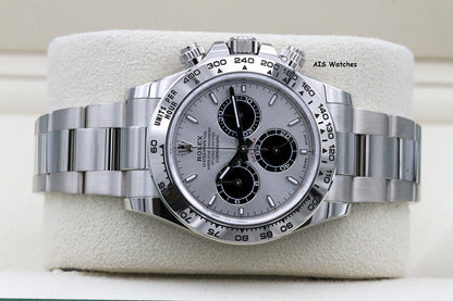 Rolex 126509 Daytona Cosmograph 18K White Gold Silver / Steel Dial B&P