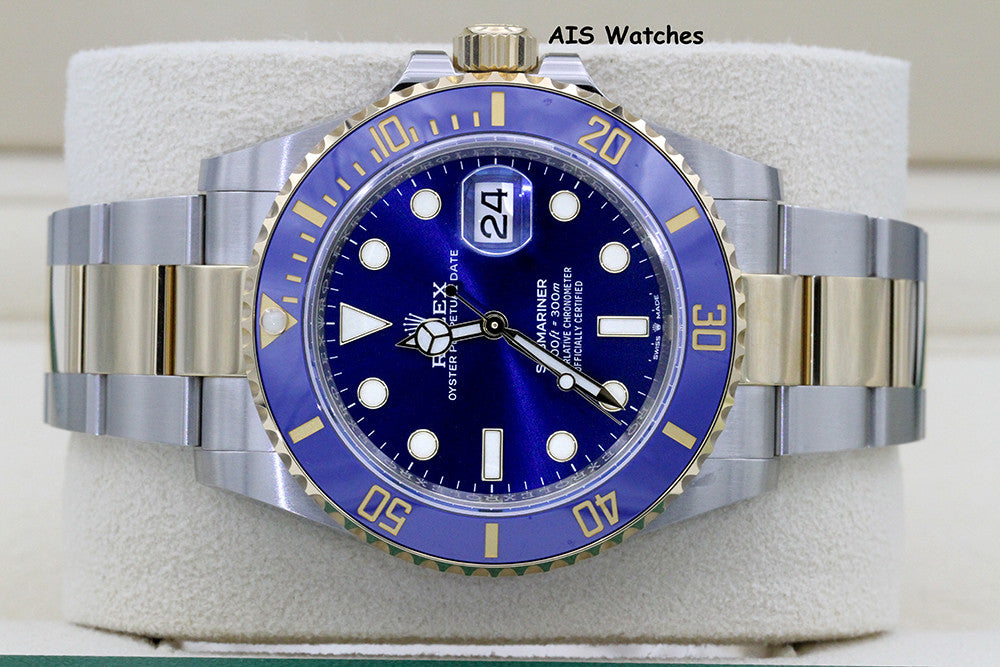 BNIB Rolex Submariner 41MM 18k/SS 126613LB SunBurst Blue Dial Box / Papers