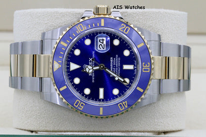 BNIB Rolex Submariner 41MM 18k/SS 126613LB SunBurst Blue Dial Box / Papers