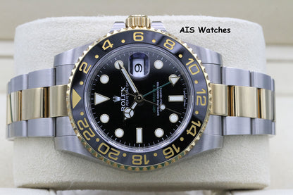 Rolex GMT Master II 18K/SS 116713LN 40MM Black Dial 2015 Box & Paper