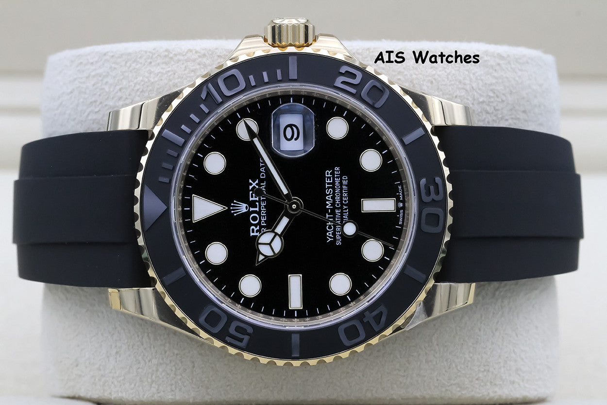BNIB Rolex Yachtmaster 226658 18K Yellow Gold OysterFlex Strap 42MM Box & Papers