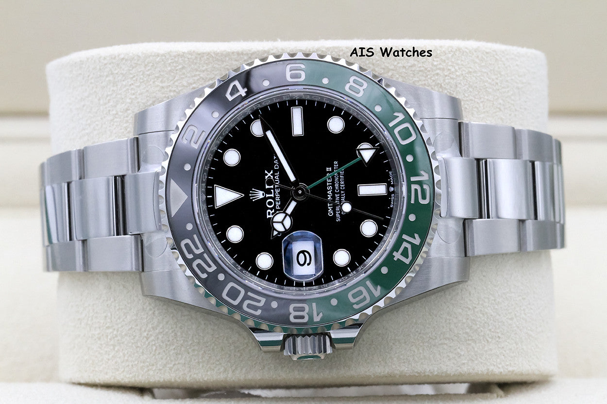 BNIB Rolex GMT Master II 126720VTNR Sprite Lefty Oyster Black / Green B&P