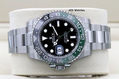 BNIB Rolex GMT Master II 126720VTNR Sprite Lefty Oyster Black / Green B&P