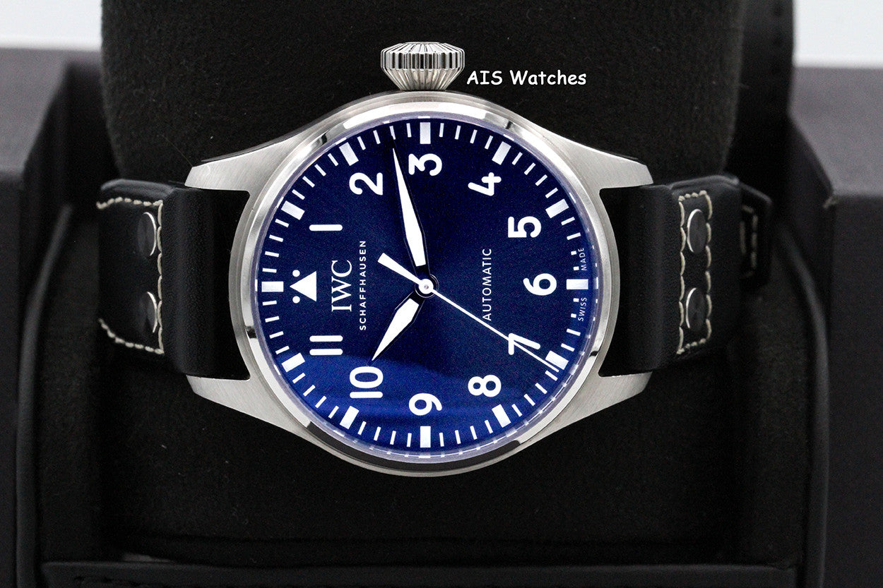 IWC Schaffhausen IW329303 Big Pilot 43MM Blue Dial Leather Strap BP