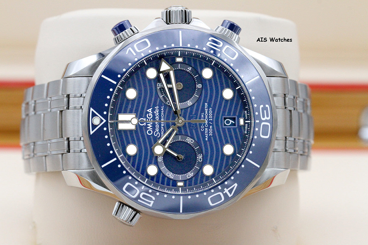 Omega Seamaster Diver 300M 210.30.44.51.03.001 Chronograph Blue Dial 44MM SS BP