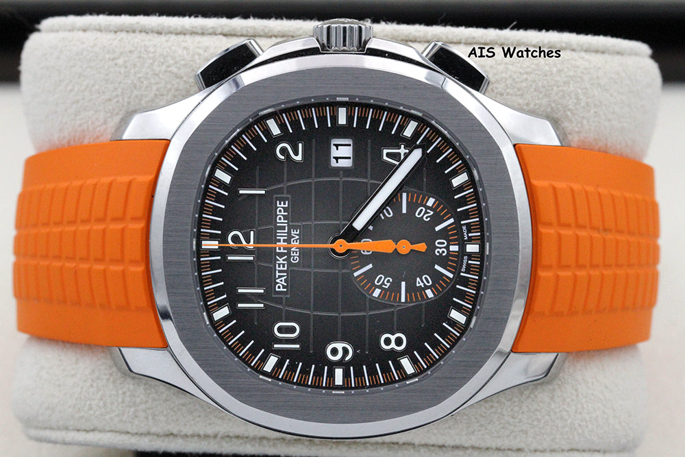 Patek Philippe 5968A Aquanaut Chronograph SS 42.2MM Orange Strap B&P