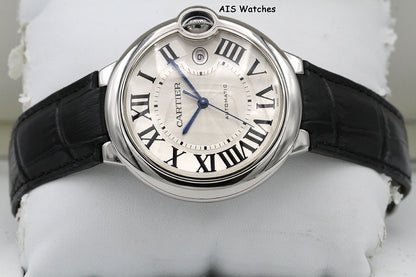 Cartier Ballon Blue de Cartier 42MM W69016Z4 Automatic SS Silver Dial B&P