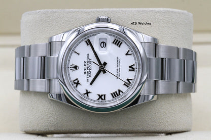 Rolex Datejust 36MM 126200 White Roman Dial Oyster DJ36 Box & Papers