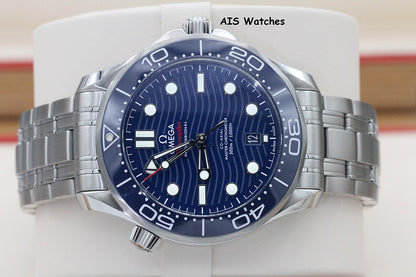 BNIB Omega Seamaster 300M SS 42MM Diver Blue Wave Dial 210.30.42.20.03.001 B&P