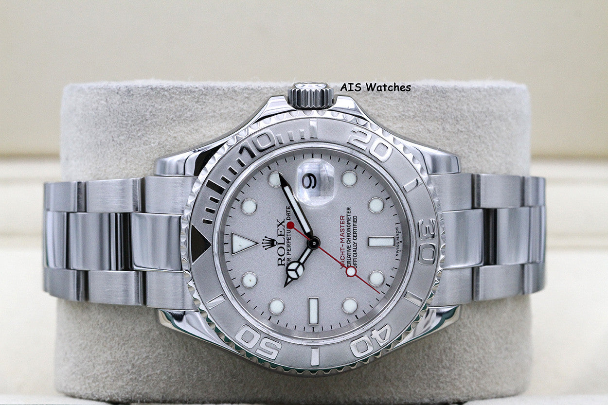 Rolex YachtMaster 16622 Platinum Dial D Serial Box & Papers
