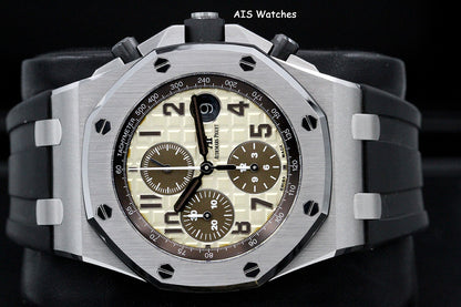 Audemars Piguet 26470ST Safari Royal Oak Offshore Chronograph 42MM Box & Papers