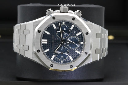 BNIB Audemars Piguet 26715ST Royal Oak Chronograph Blue Dial 38MM Box & Papers