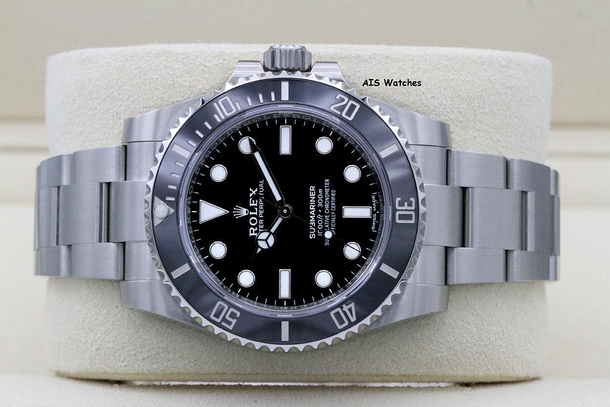 Rolex Submariner 114060 No Date 40MM Ceramic Bezel 2019 Box & Papers