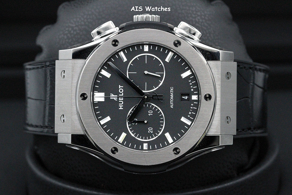 BNIB Hublot Classic Fusion 541.NX.1171.LR Chronograph Titanium Black Dial 42MM