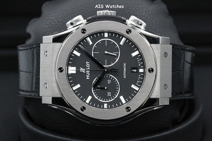 BNIB Hublot Classic Fusion 541.NX.1171.LR Chronograph Titanium Black Dial 42MM