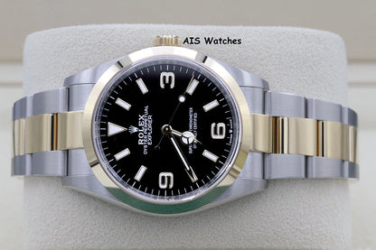 BNIB Rolex 124273 Explorer 1 36MM 18K Yellow Gold / Stainless Steel Box & Paper