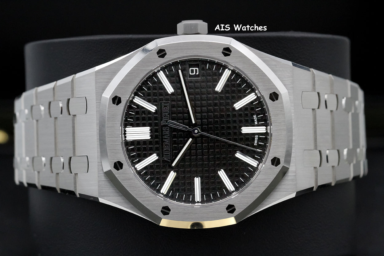 BNIB Audemars Piguet 15510ST.OO.1320ST.07 Royal Oak Black Dial 41MM Box & Paper
