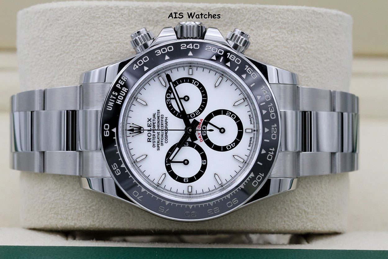 BNIB Rolex Cosmograph Ceramic Daytona 126500 White Dial Box & Papers