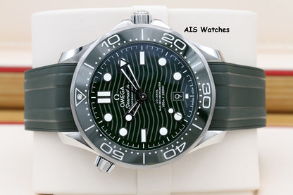 BNIB Omega Seamaster 300M 42MM Diver Green Wave Dial 210.32.42.20.10.001 Box & Papers