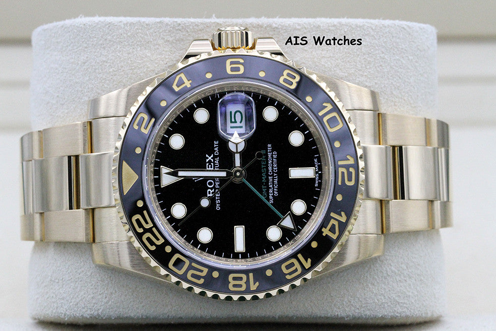 Rolex GMT-Master II 116718 LN 18K Yellow Gold Black Dial Black Ceramic BP