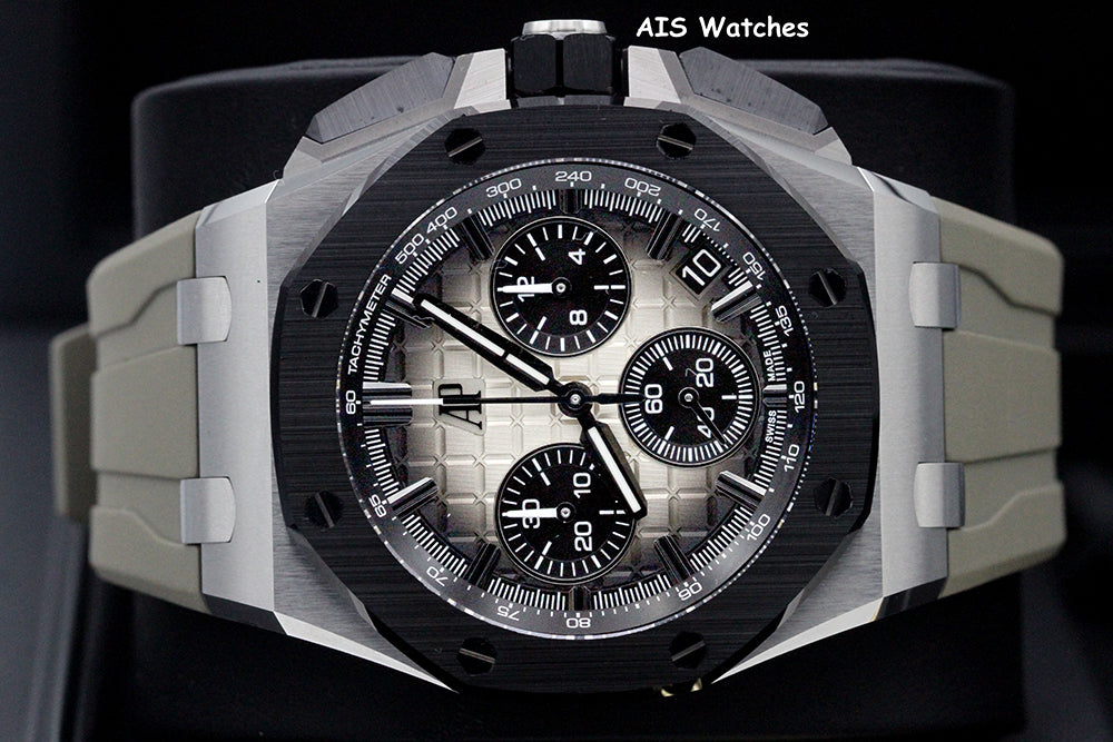 BNIB Audemars Piguet 26420SO.OO.A600CA.01 Royal Oak Offshore 43MM Taupe Dial BP