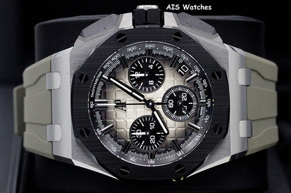 BNIB Audemars Piguet 26420SO.OO.A600CA.01 Royal Oak Offshore 43MM Taupe Dial BP