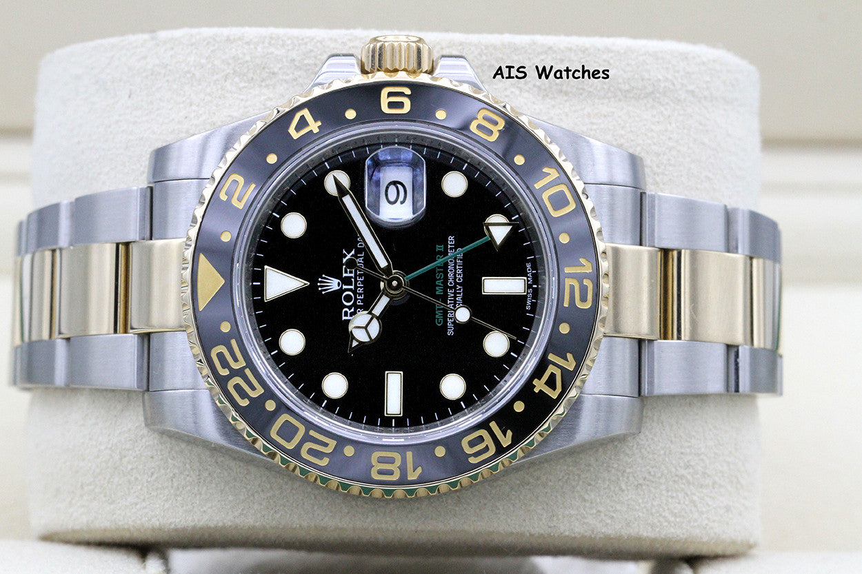 Rolex GMT Master II 18K/SS 116713LN 40MM Black Dial 2016 Box & Paper