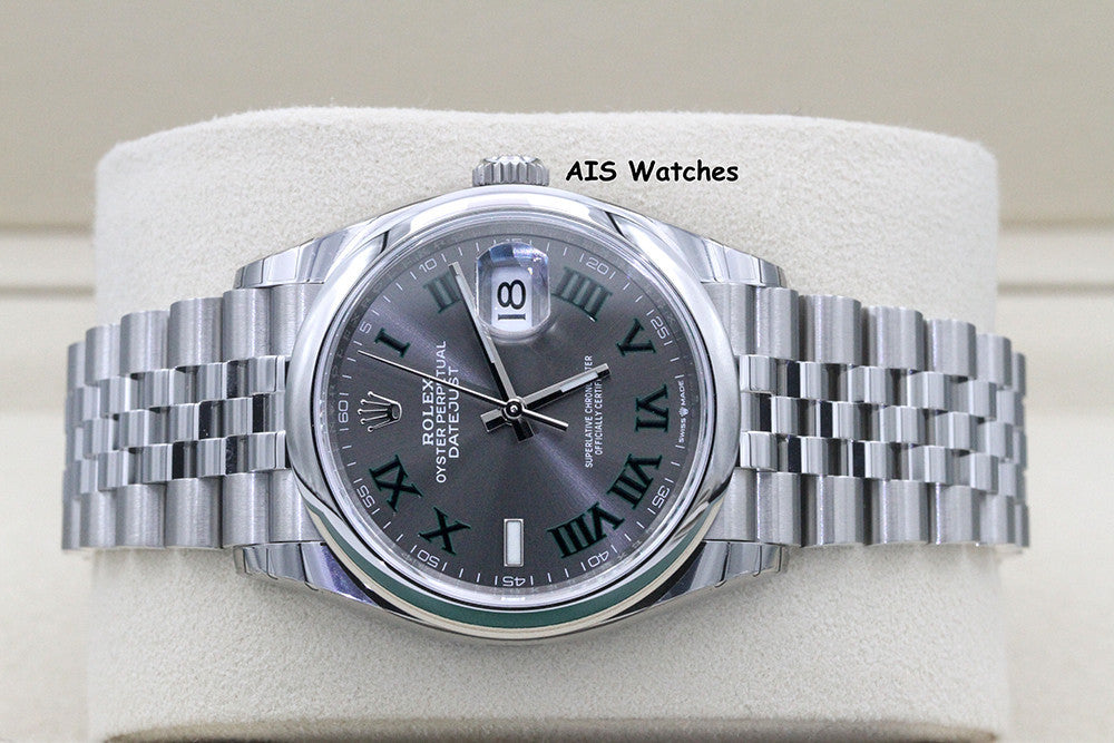 BNIB Rolex Datejust 36MM 126200 Slate Roman Dial Jubilee Box & Papers