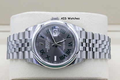 BNIB Rolex Datejust 36MM 126200 Slate Roman Dial Jubilee Box & Papers