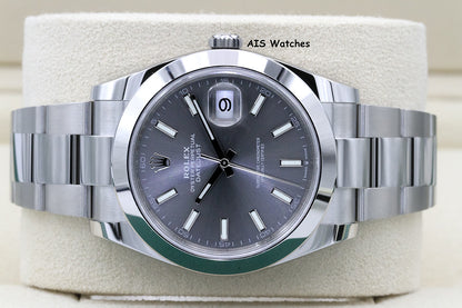 BNIB Rolex Datejust 41MM 126300 Rhodium Stick Dial Oyster Bracelet B&P