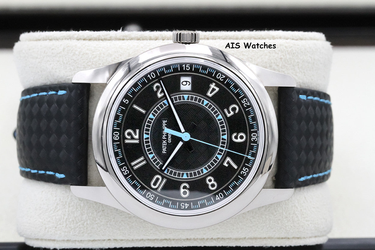 Patek Philippe 6007G-011 Calatrava White Gold Black / Sky Blue 40MM Box & Papers