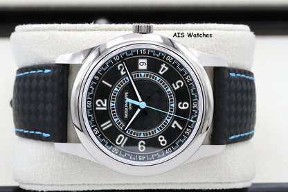 Patek Philippe 6007G-011 Calatrava White Gold Black / Sky Blue 40MM Box & Papers