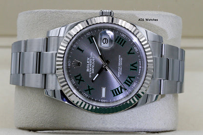 Rolex Datejust 41MM 126334 Wimbledon Slate Roman Dial Oyster 2020 Box & Papers