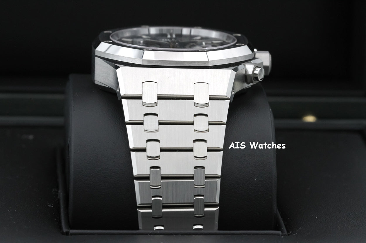 BNIB Audemars Piguet 26240ST 41MM Royal Oak Chronograph Blue Dial B&P