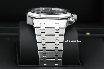 BNIB Audemars Piguet 26240ST 41MM Royal Oak Chronograph Blue Dial B&P
