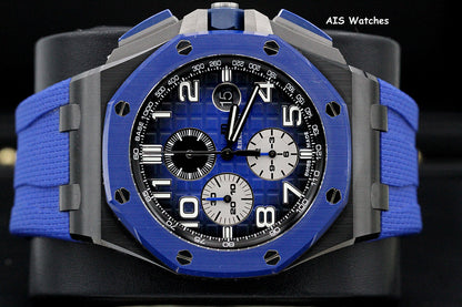 Audemars Piguet Royal Oak 26405CE.00.A030CA.01 Offshore Chrono BLUE Ceramic B&P