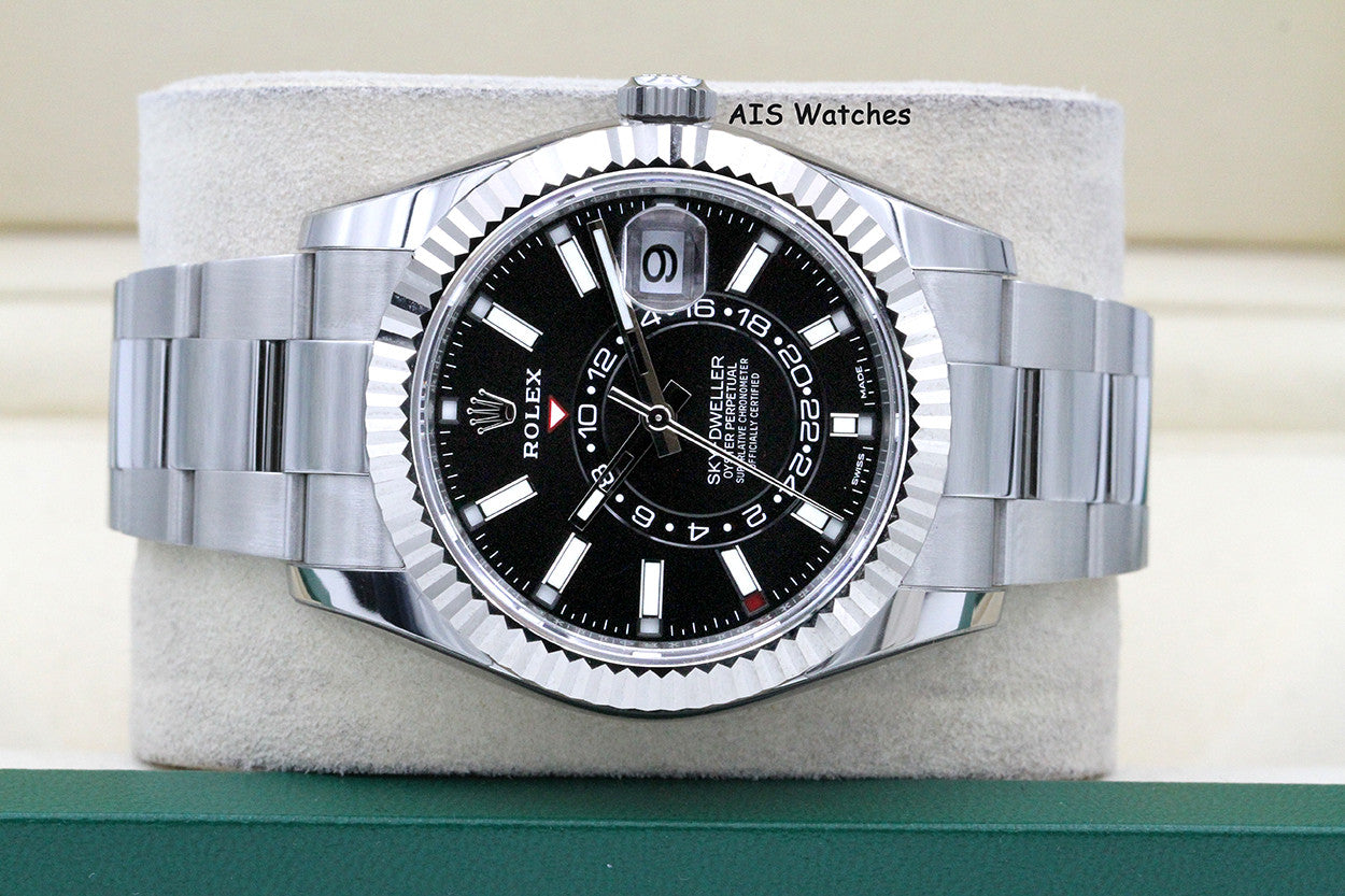 Rolex 326934 Sky-Dweller Stainless Steel Black Dial Oyster 2021 Box & Papers