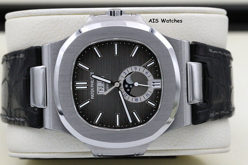 Patek Philippe Nautilus 5726a Annual Calendar 40.50MM Leather Strap Box & Papers