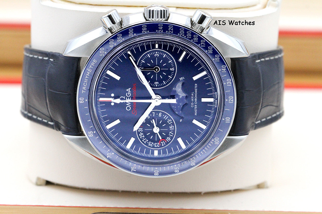 Omega Speedmaster 304.33.44.52.03.001 Chronograph MoonPhase Blue Dial BP