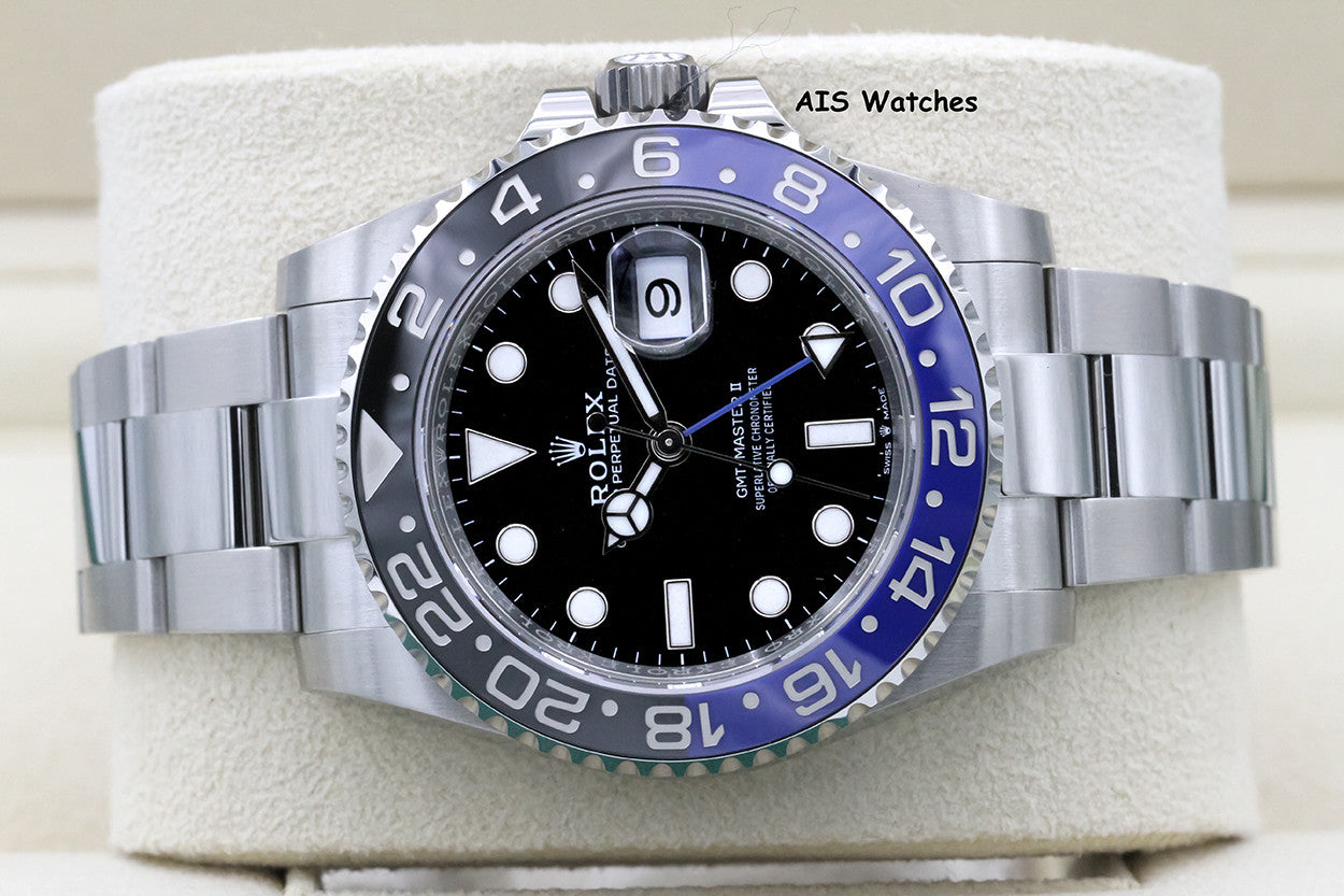 BNIB Rolex GMT Master II 126710BLNR Batman Oyster Bracelet Ceramic Bezel BP