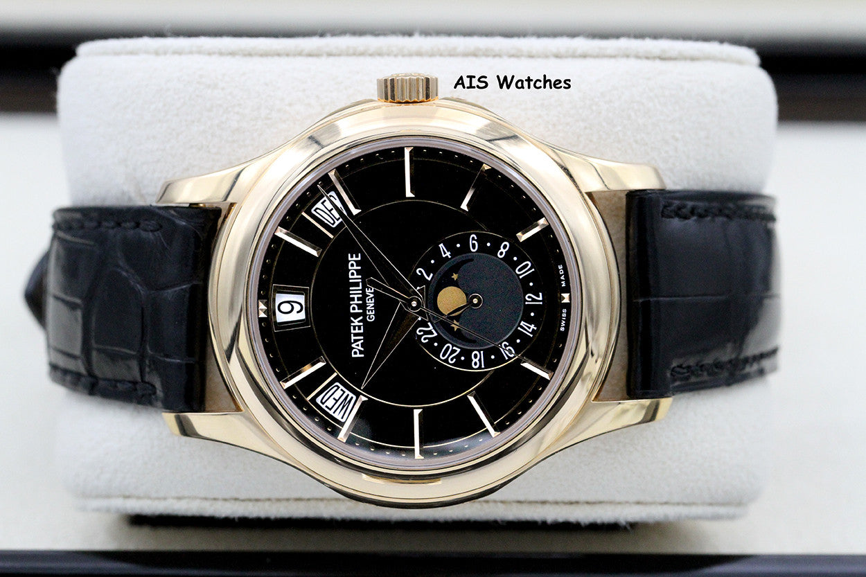 Patek Philippe Annual Calendar 5205R Rose Gold Black Dial Box & Paper