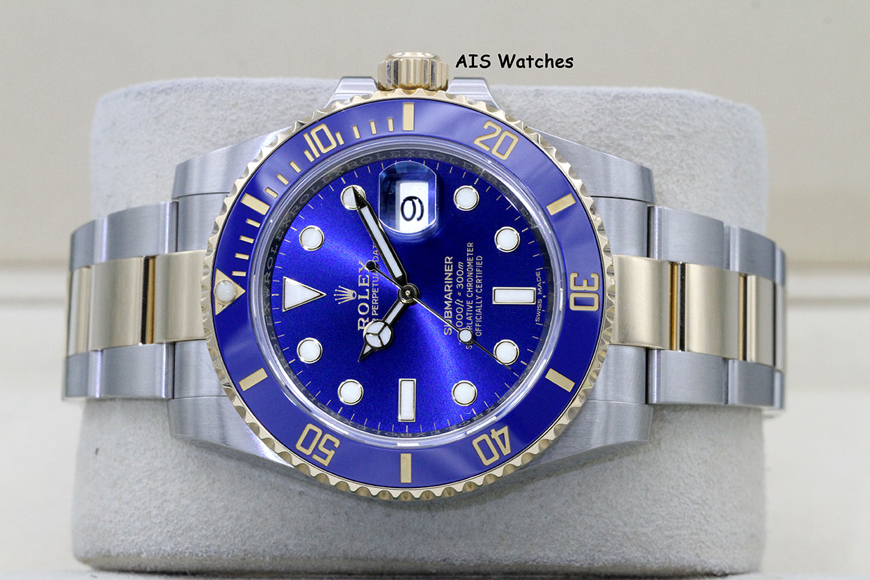 Rolex Submariner 18k/SS 116613LB Blue Dial 2019 Box & Papers