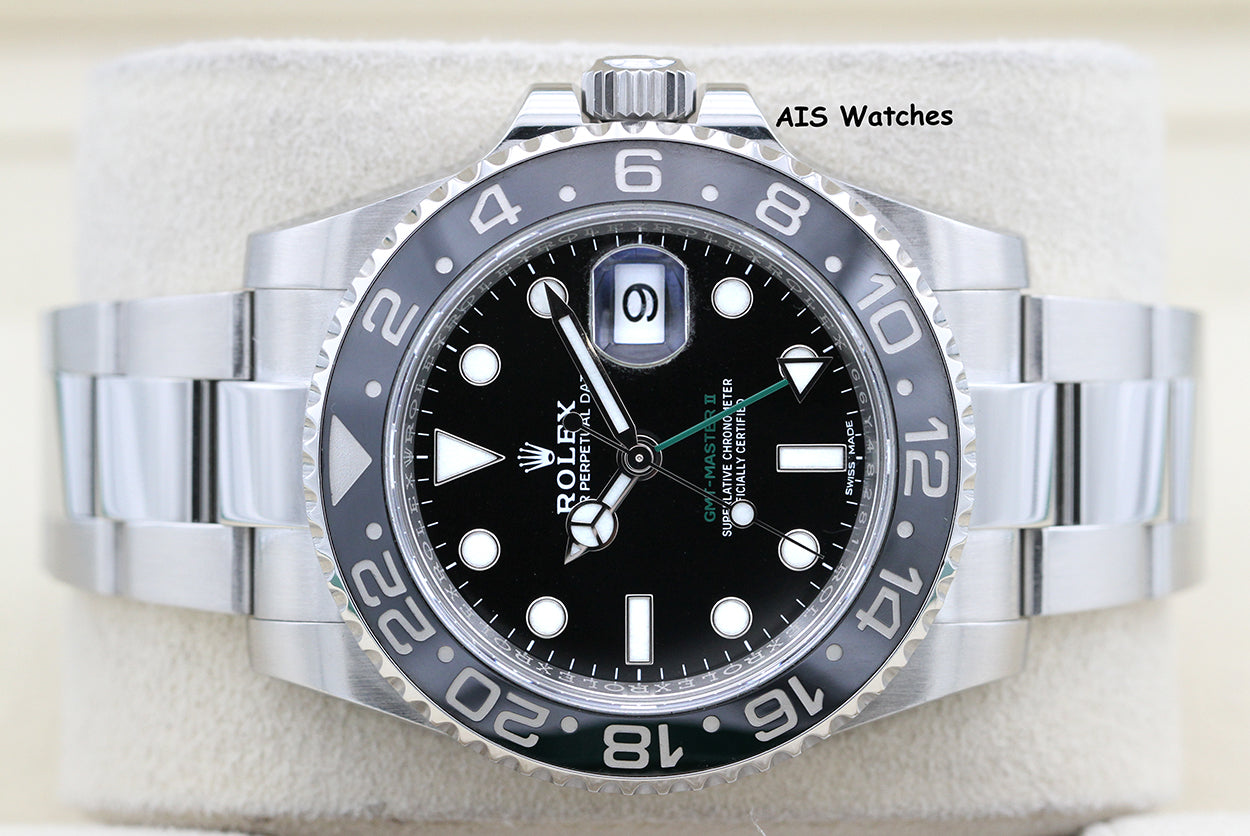 Rolex 116710LN GMT Master II Black Ceramic Insert 2018 Box & Papers